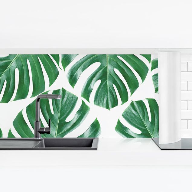revestimiento pared cocina Tropical Green Leaves Monstera