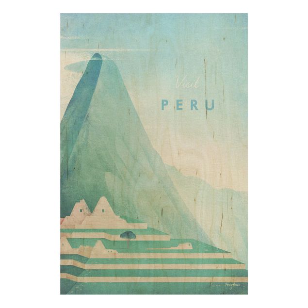 Cuadros de madera paisajes Travel Poster - Peru