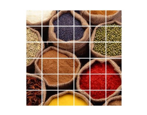 Adhesivos para azulejos en multicolor Colourful Spices