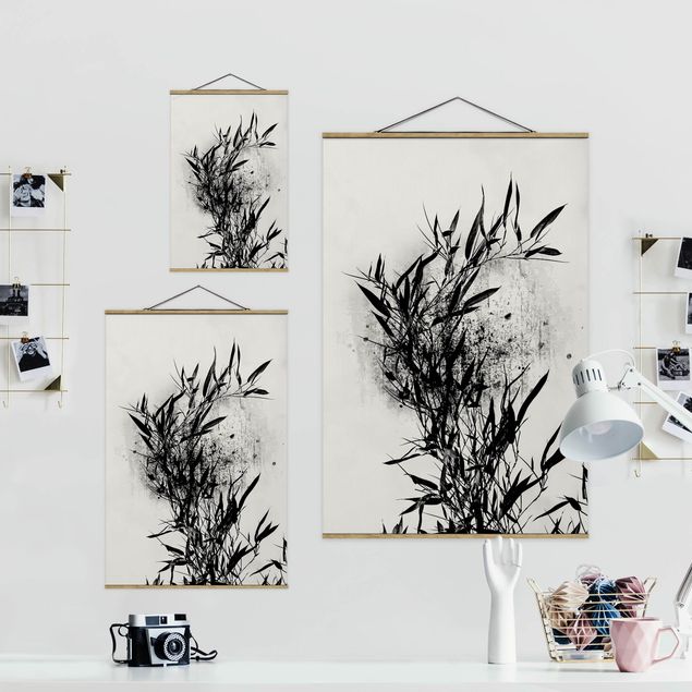 Cuadros de flores Graphical Plant World - Black Bamboo
