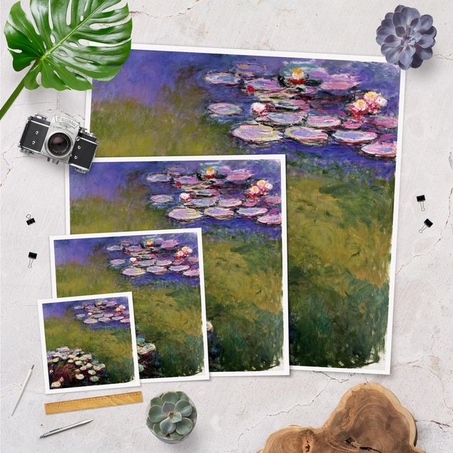 Póster paisajes para pared Claude Monet - Water Lilies