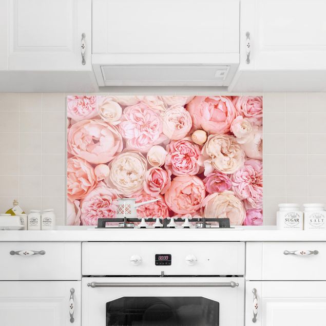 Panel antisalpicaduras cocina flores Roses Rose Coral Shabby