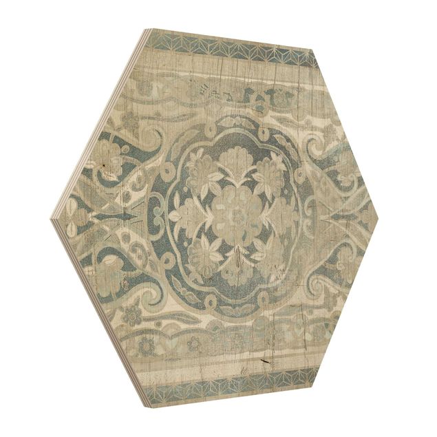 cuadros hexagonales Wood Panels Persian Vintage IV