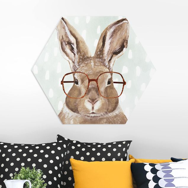 Decoración habitacion bebé Animals With Glasses - Rabbit
