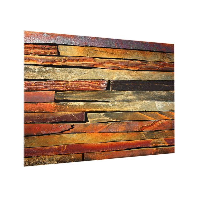 Panel antisalpicaduras cocina efecto madera Stack of Planks