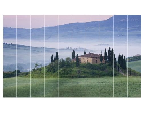 Adhesivos para azulejos en verde Sunrise In Tuscany
