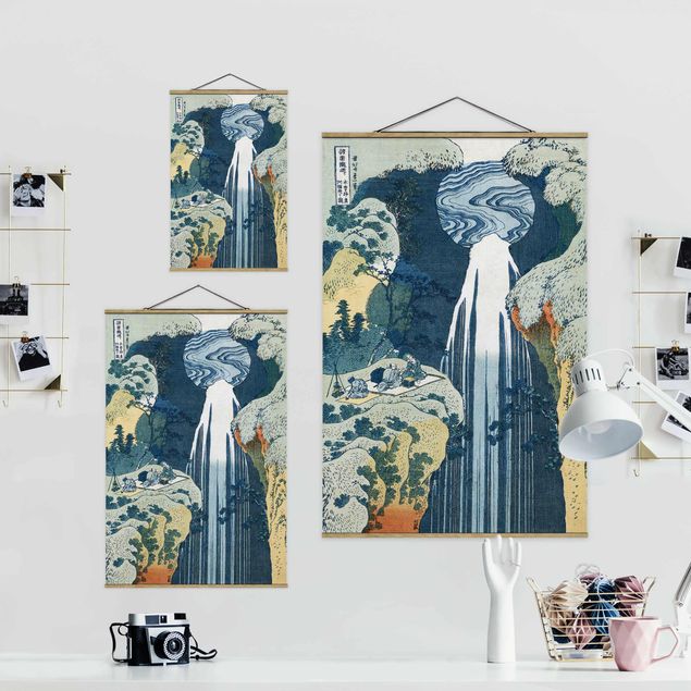 Reproducciónes de cuadros Katsushika Hokusai - The Waterfall of Amida behind the Kiso Road