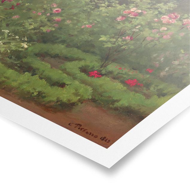 Estilo artístico Romanticismo Camille Pissarro - A Rose Garden