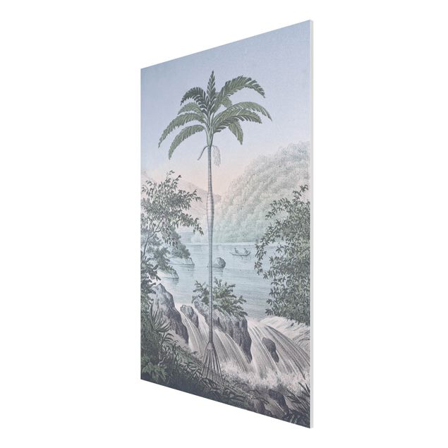 Cuadros famosos Vintage Illustration - Landscape With Palm Tree
