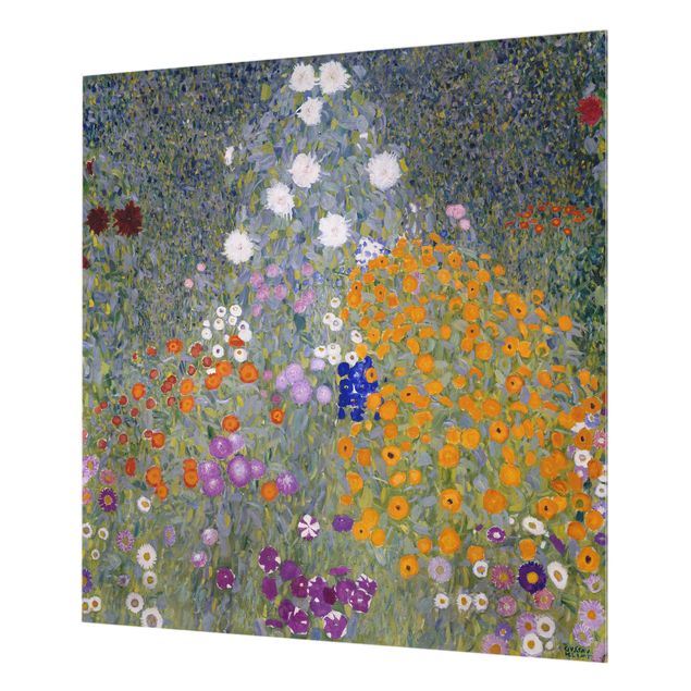 Panel antisalpicaduras cocina flores Gustav Klimt - Cottage Garden