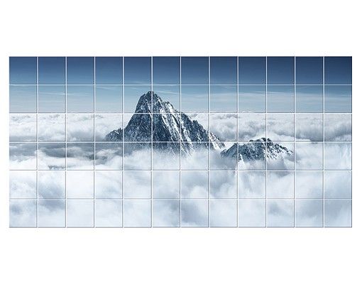 Adhesivos para azulejos en azul The Alps Above The Clouds