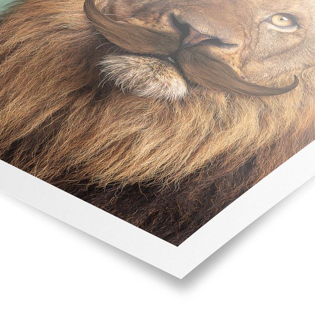 Láminas animales Lion With Beard