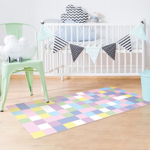 Decoración habitación infantil Colourful Mosaic Cotton Candy