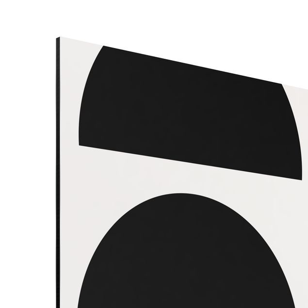 Cuadros en blanco y negro Geometrical Semicircle II