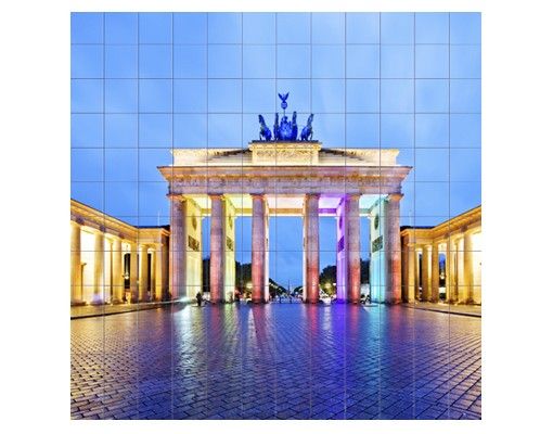 vinilos para cubrir azulejos baño Illuminated Brandenburg Gate