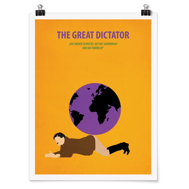 Cuadros de retratos Film Poster The Great Dictator