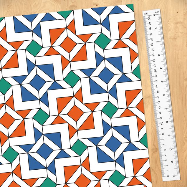 Láminas adhesivas patrones Arabic Tile Pattern With Very Beautiful Colour Scheme