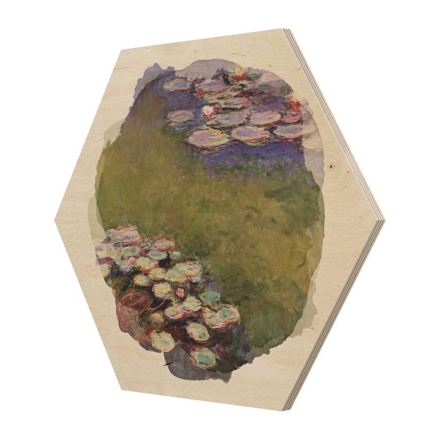 Cuadros de madera paisajes WaterColours - Claude Monet - Water Lilies