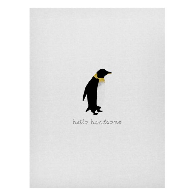 Cuadros famosos Penguin Quote Hello Handsome