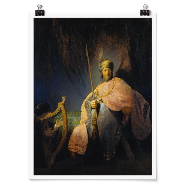 Estilos artísticos Rembrandt van Rijn - David playing the Harp to Saul