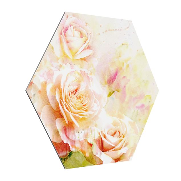 Cuadros de amor Watercolour Rose Composition