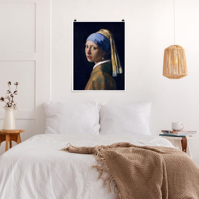 Láminas cuadros famosos Jan Vermeer Van Delft - Girl With A Pearl Earring