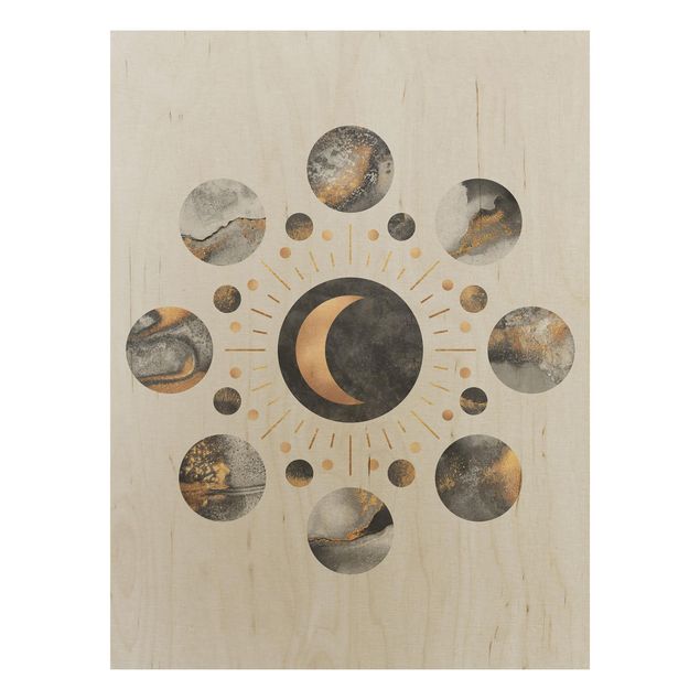 Cuadros decorativos Moon Phases Abstract Gold