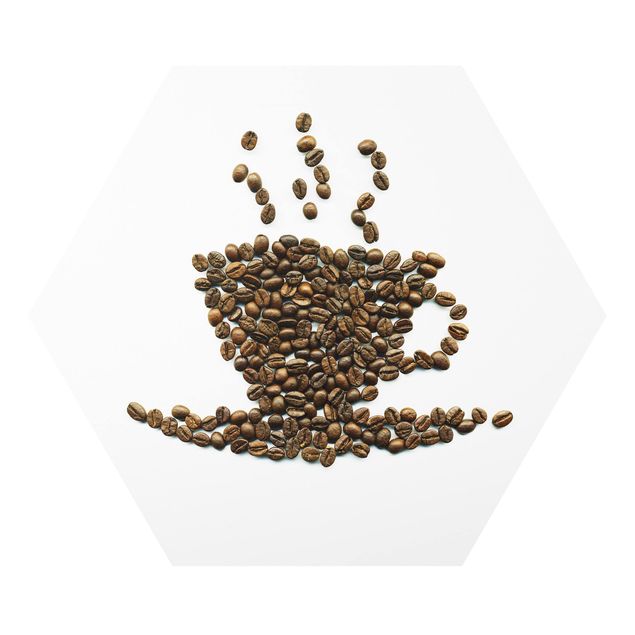 cuadros hexagonales Coffee Beans Cup
