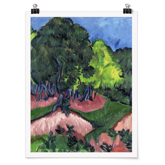 Estilos artísticos Ernst Ludwig Kirchner - Landscape with Chestnut Tree