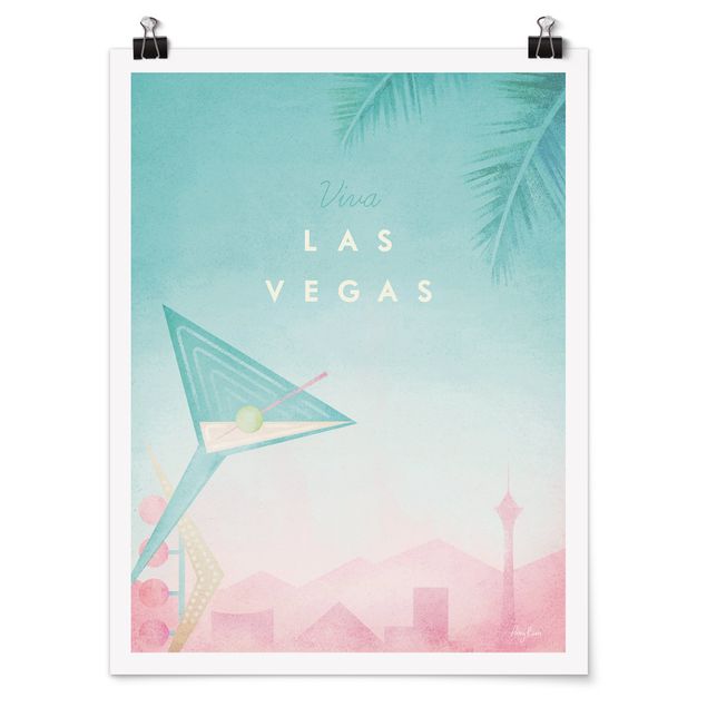 Póster de cuadros famosos Travel Poster - Viva Las Vegas