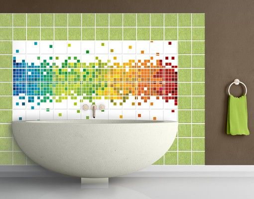 Decoración de cocinas Pixel Rainbow