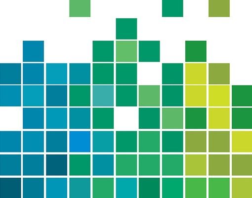 Adhesivos para azulejos en multicolor Pixel Rainbow