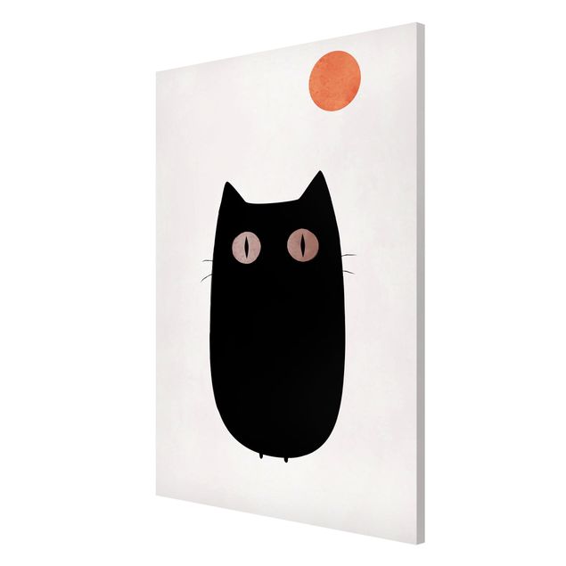 Tableros magnéticos animales Black Cat Illustration