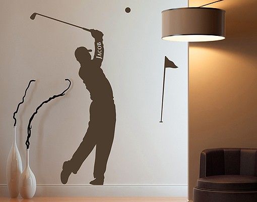 Vinilos de pared golf Wall Decal no.RS115 Customised text Golf