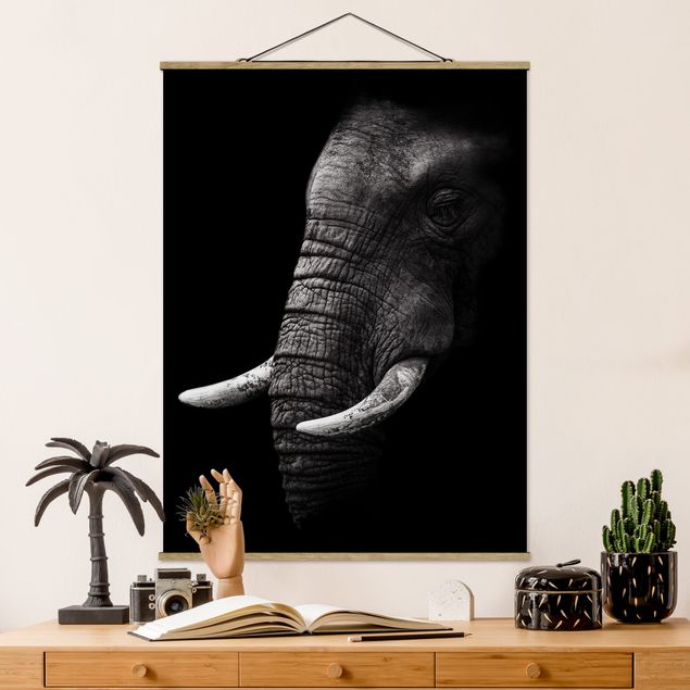 Decoración cocina Dark Elephant Portrait