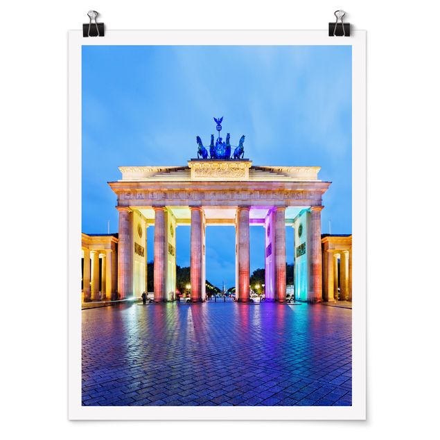 Cuadros 3d Illuminated Brandenburg Gate