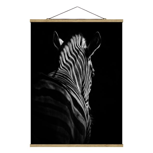 Cuadros animales Dark Zebra Silhouette