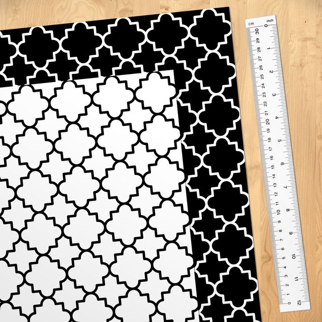 Láminas adhesivas Moroccan Tile Pattern Quatrefoil Set