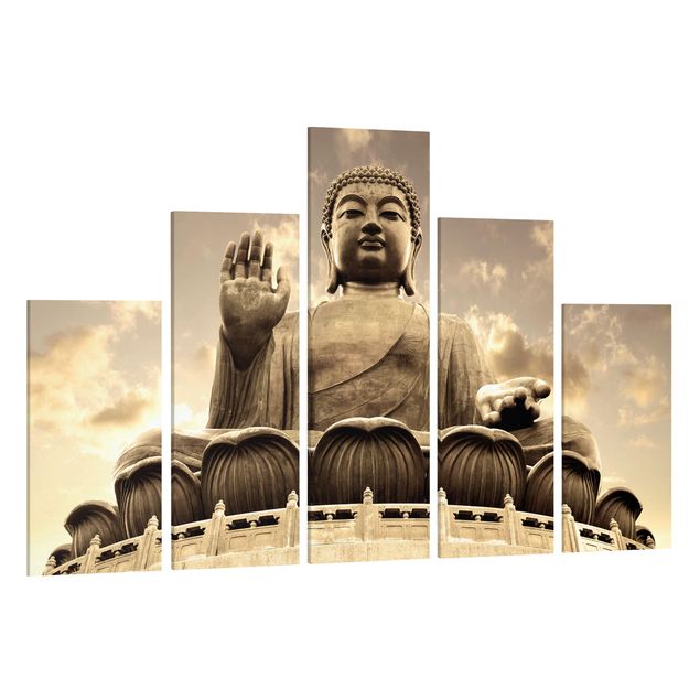 Lienzos espirituales Big Buddha Sepia