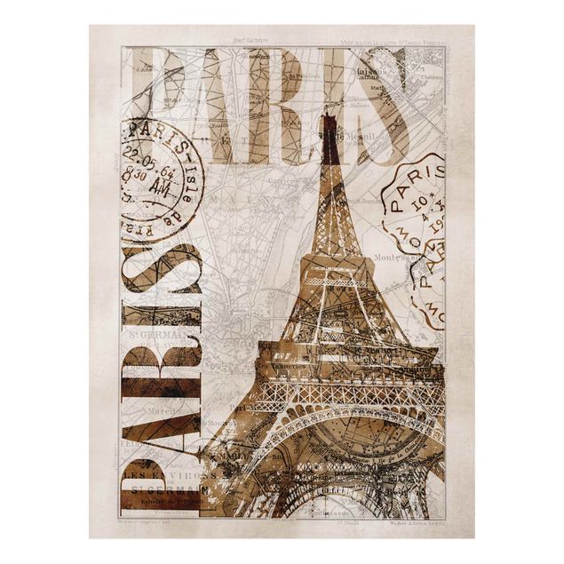 Cuadros de parís Shabby Chic Collage - Paris