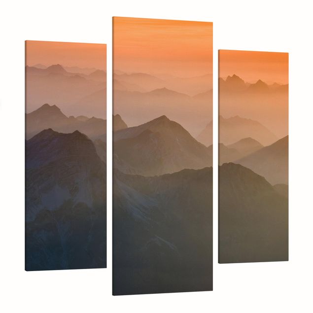 Cuadros de paisajes de montañas View From The Zugspitze Mountain