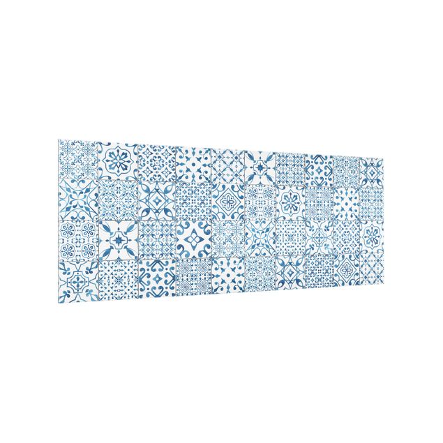 panel-antisalpicaduras-cocina Pattern Tiles Blue White