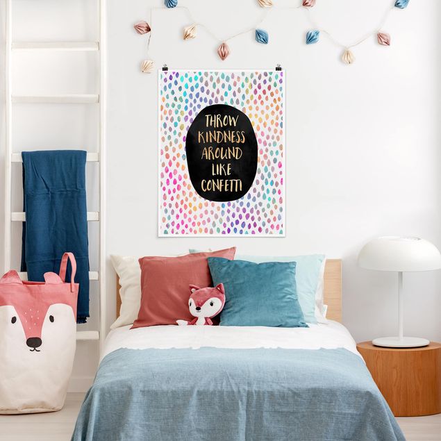 Póster frases Throw Kindness Around Like Confetti