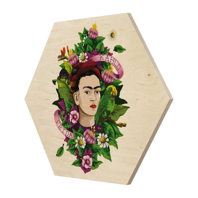 Cuadros Frida Kahlo - Frida, Monkey And Parrot