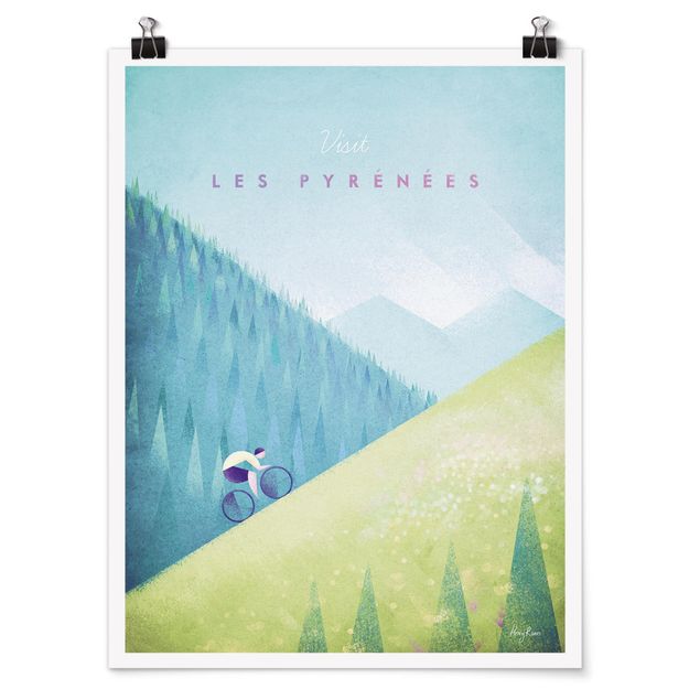 Pósters ciudades Travel Poster - The Pyrenees