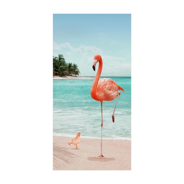 Alfombra jungla Beach With Flamingo
