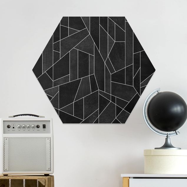 Decoración cocina Black And White Geometric Watercolour