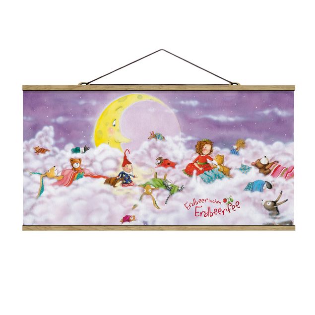 Cuadros morados Little Strawberry Strawberry Fairy - Above The Clouds