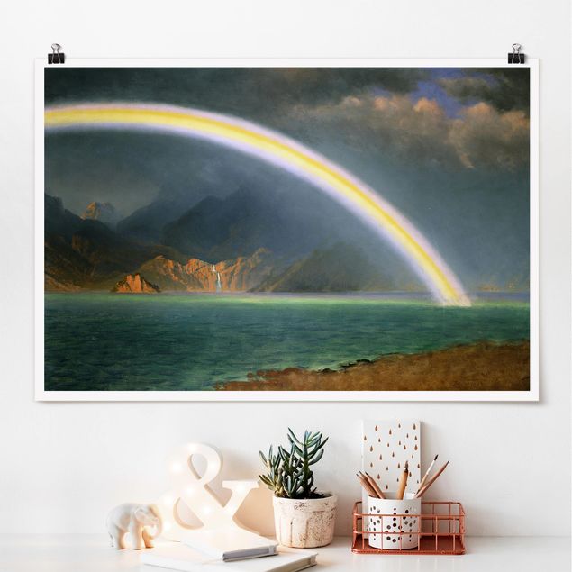Decoración de cocinas Albert Bierstadt - Rainbow over the Jenny Lake, Wyoming