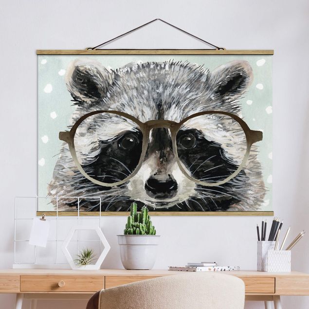 Cuadros de osos Animals With Glasses - Raccoon